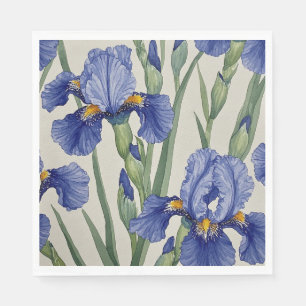 Blauwe Iris Bloesems Servet