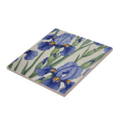 Blauwe Iris Bloesems Tegeltje (Zijkant)