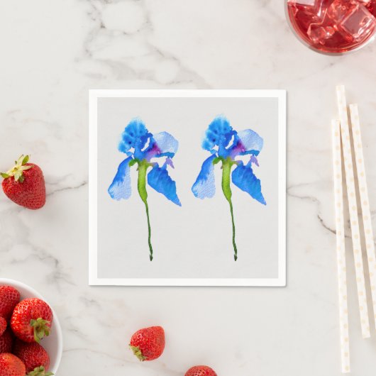 Blauwe iris blossom-huiswerk servet (Insitu)