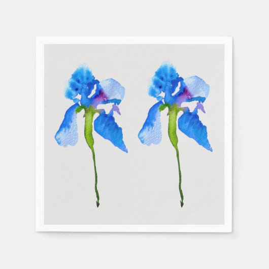 Blauwe iris blossom-huiswerk servet (Voorkant)