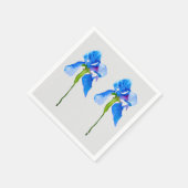 Blauwe iris blossom-huiswerk servet (Hoek)
