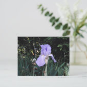Blauwe Iris Briefkaart (Staand voorkant)