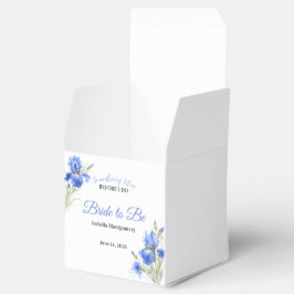 Blauwe Iris Bruid die gaat Trouwen Iets Blauws Bru Bedankdoosjes