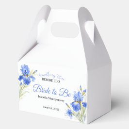 Blauwe Iris Bruid die gaat trouwen Something Blue  Bedankdoosjes