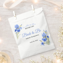 Blauwe Iris Bruid Wordt Bruiloft Trouwerij Bedankzakje