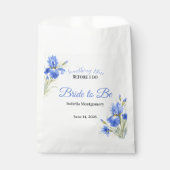 Blauwe Iris Bruid Wordt Bruiloft Trouwerij Bedankzakje (Voorkant)
