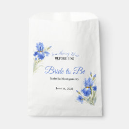 Blauwe Iris Bruid Wordt Bruiloft Trouwerij Bedankzakje
