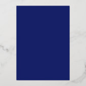 Blauwe Iris Bruiloft Folie Uitnodiging (Achterkant)