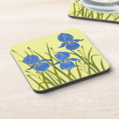 Blauwe Iris Drinkvonderleggers Bier Onderzetter (Linkerzijde)