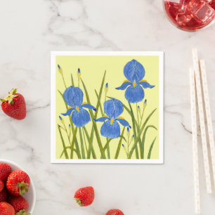 Blauwe Iris Drinkvonderleggers Servet