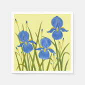 Blauwe Iris Drinkvonderleggers Servet (Voorkant)