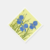Blauwe Iris Drinkvonderleggers Servet (Hoek)