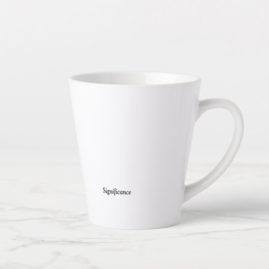  blauwe iris floral seashell koffiemok latte mok (Rechts)