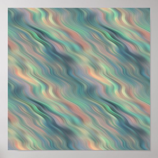 Blauwe Iris Golvende Textuur Poster (Voorkant)
