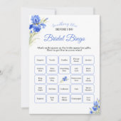 Blauwe Iris Iets Blauws Bruiloftspel Bingo Kaart (Voorkant)