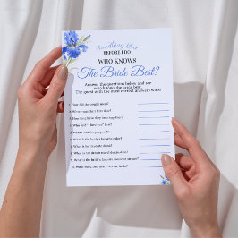 Blauwe Iris Iets Blauws Wie Kent de Bruid het Best Kaart