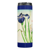 Blauwe iris japans Waterverf print Thermosbeker (Achterkant)