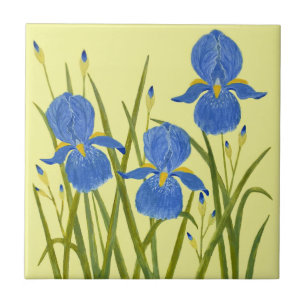 Blauwe Iris Keramische Tegel Tegeltje