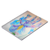 Blauwe Iris Kunst bloemig Watercolor Design Notitieboek (Linkerzijde)