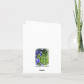 Blauwe iris met kruis II Kaart (Achterkant)