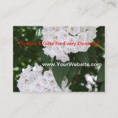  Blauwe Iris Mountain Laurel Florals Visitekaartje (Achterkant)