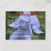  Blauwe Iris Mountain Laurel Florals Visitekaartje (Voorkant)
