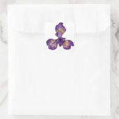 Blauwe Iris Siberica Bloem Vierkante Sticker (Tas)