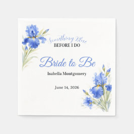 Blauwe Iris Something Blue Before I Do Bruidsfeest Servet