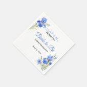 Blauwe Iris Something Blue Before I Do Bruidsfeest Servet (Hoek)