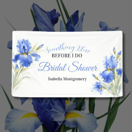 Blauwe Iris Something Blue Before I Do Bruidsfeest Spandoek