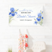 Blauwe Iris Something Blue Before I Do Bruidsfeest Spandoek (Insitu)