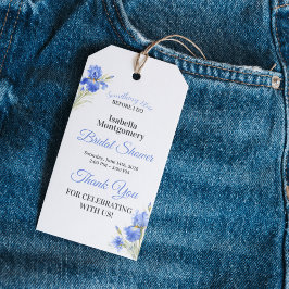 Blauwe Iris Something Blue Bruiloft Dank Je Cadeaulabel