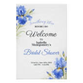 Blauwe Iris Something Blue Bruiloft Feest Welkom Perfect Poster (Voorkant)