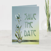 Blauwe Iris Trouwdag Save the Date (Voorkant)