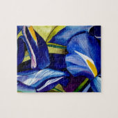 Blauwe Iris waterverf Legpuzzel (Horizontaal)