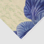 Blauwe irisbloemen  ephemerpatroon tissuepapier (Detail)