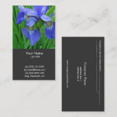 blauwe irisbloemen visitekaartje (Voorkant / Achterkant)