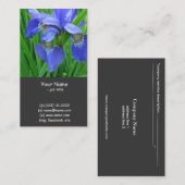 blauwe irisbloemen visitekaartje (Voorkant / Achterkant)