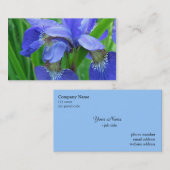 blauwe irisbloemen visitekaartje (Voorkant / Achterkant)