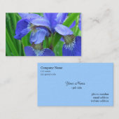 blauwe irisbloemen visitekaartje (Voorkant / Achterkant)