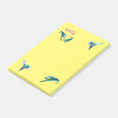 Blauwe iriserende holografische Calla lelies Post-it® Notes (Schuin)