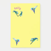 Blauwe iriserende holografische Calla lelies Post-it® Notes (Voorkant)