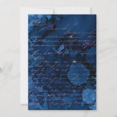 Blauwe iriserende zeemeermin letters 21e verjaarda kaart (Achterkant)