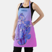 Blauwe Irises Floral Art gepersonaliseerd Schort (Insitu)