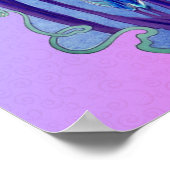 Blauwe Irisse Floral Art Poster (Hoek)