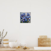 Blauwe Irissen Bloem Kunstprint Poster (Keuken)
