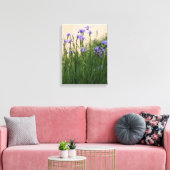  Blauwe Irissen Bloemen Canvas Afdruk (Insitu (Woonkamer))