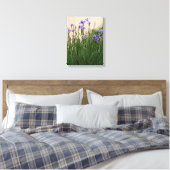  Blauwe Irissen Bloemen Canvas Afdruk (Insitu (Slaapkamer))