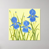 Blauwe Irissen Canvas Afdruk (Voorkant)