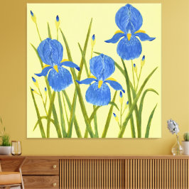 Blauwe Irissen Canvas Afdruk